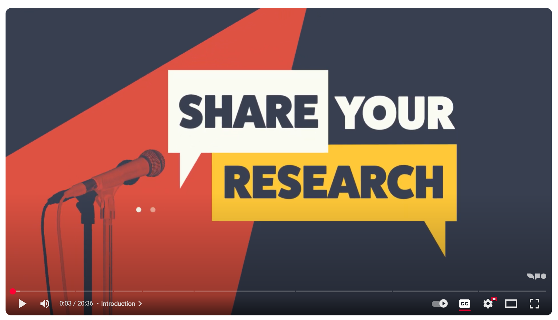 Share Your Research - Watch our outreach video